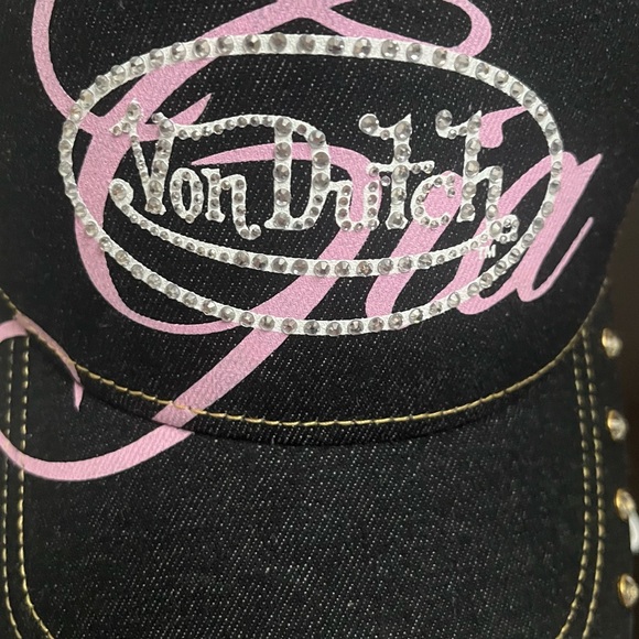 I AM GIA X VON DUTCH Pink Bedazzled Trucker Hat - Picture 2 of 11